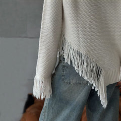 MARCELEN  WOOLEN TASSEL CUFF SWEAT