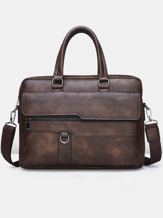 MARCELEN Men's Briefcase Shoulder Bag