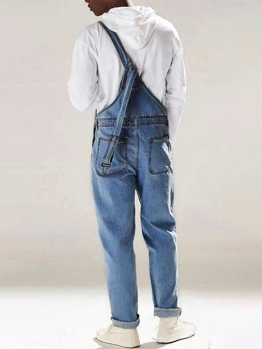 MARCELEN Wash Denim Bib Tulum