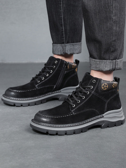 MARCELEN Rugged Leather Doc Martens Boots