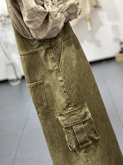 MARCELEN Vintage-Inspired Cargo Denim Tulum