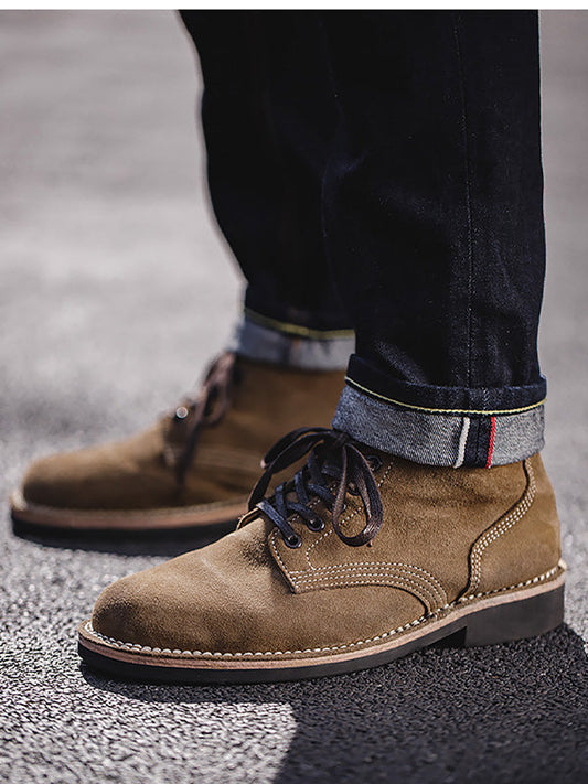 MARCELEN Vintage Suede Work Boots