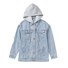 MARCELEN LORA DENIM HOODIE YELEK